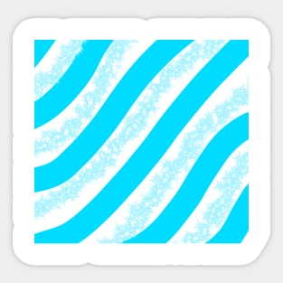 Blue watercolor glitter stripes art Sticker